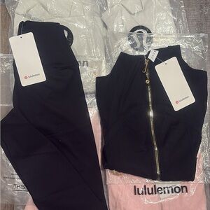 lululemon athletica Black define jacket cropped set